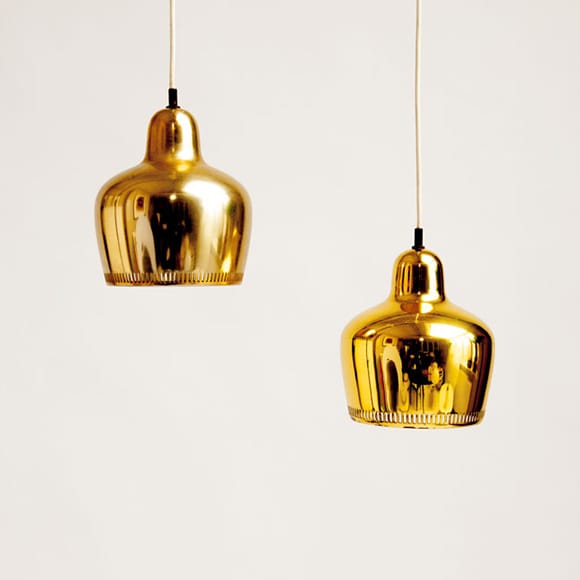 Golden Bell, A pair of brass pendants